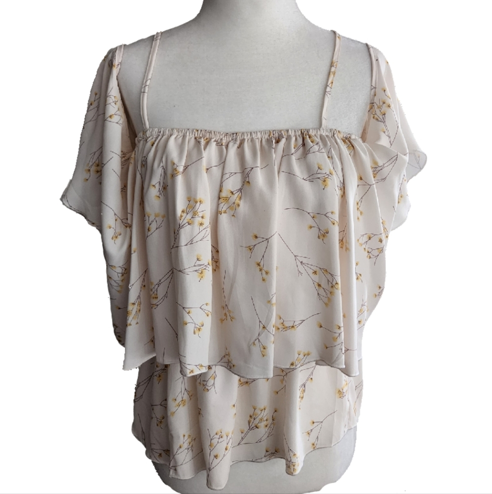 NWOT Bishop + Young Floral Off the Shoulder Top